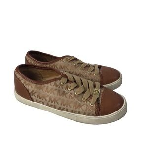 MICHAEL KORS CALI ALEA SIZE 3 TAN GIRLS SNEAKERS